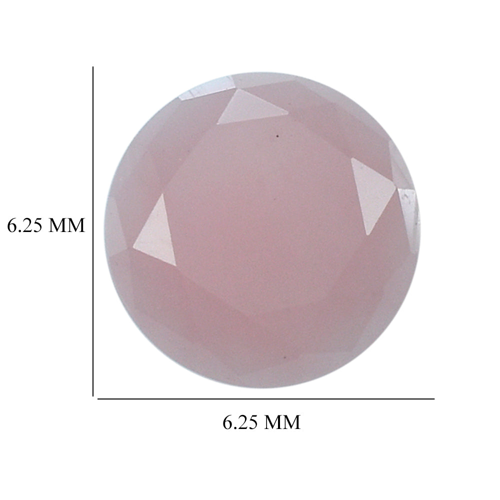 GUAVA QUARTZ TABLE CUT ROUND CAB 6.25MM 0.57 Cts.