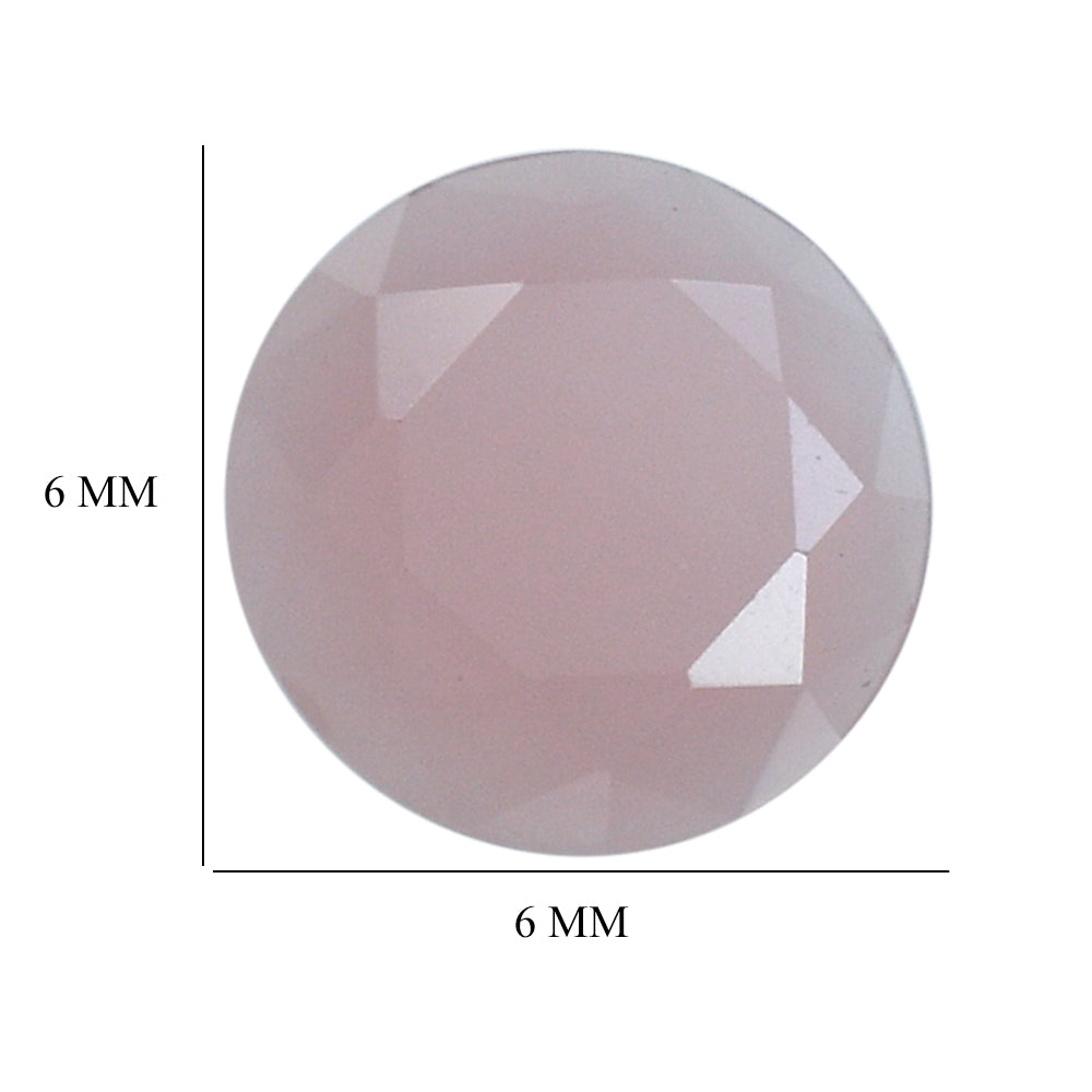 GUAVA QUARTZ TABLE CUT ROUND CAB 6MM 0.46 Cts.