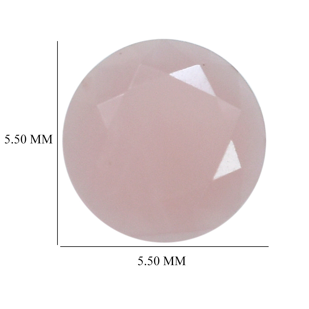 GUAVA QUARTZ TABLE CUT ROUND CAB 5.50MM 0.36 Cts.