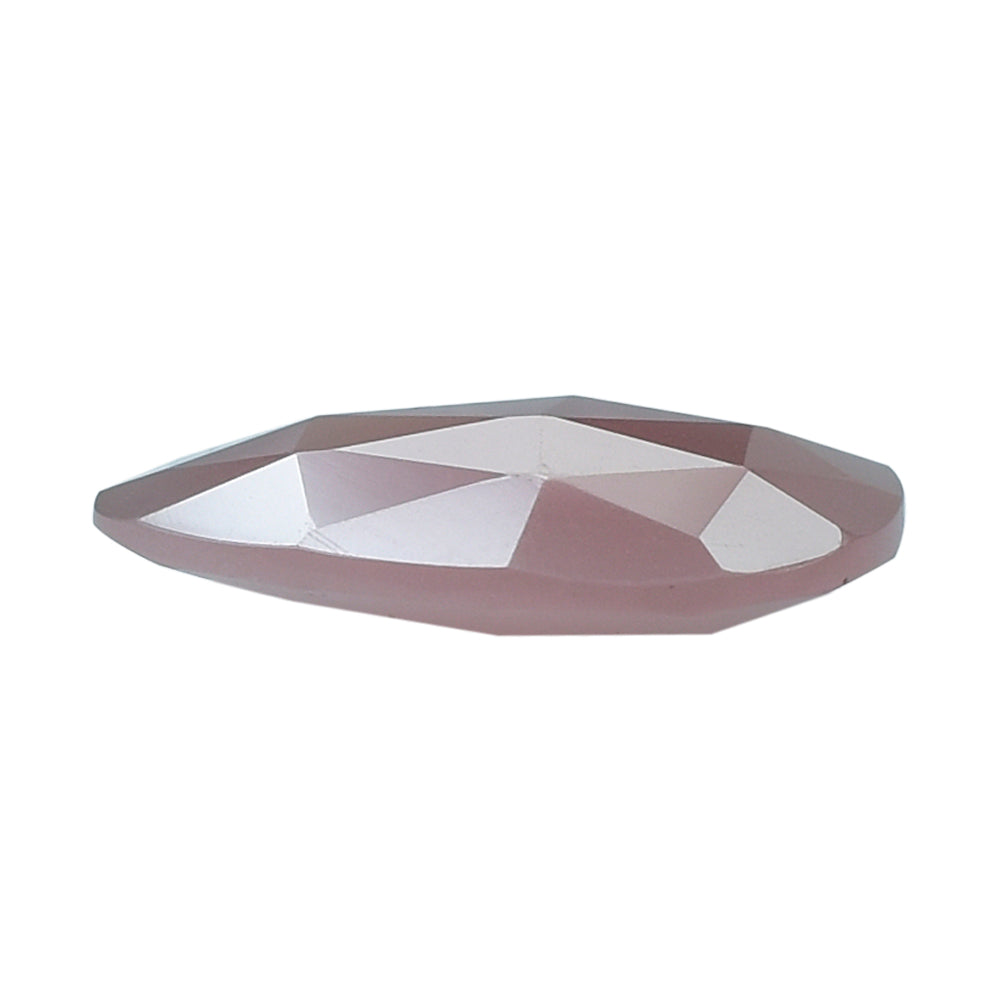 GUAVA QUARTZ ROSE CUT BRIOLETTE TRILLIONISH 16X14MM 6.13 Cts.