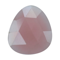 GUAVA QUARTZ ROSE CUT BRIOLETTE TRILLIONISH 16X14MM 6.13 Cts.