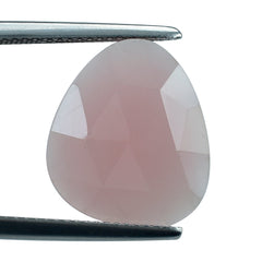 GUAVA QUARTZ ROSE CUT BRIOLETTE TRILLIONISH 16X14MM 6.13 Cts.