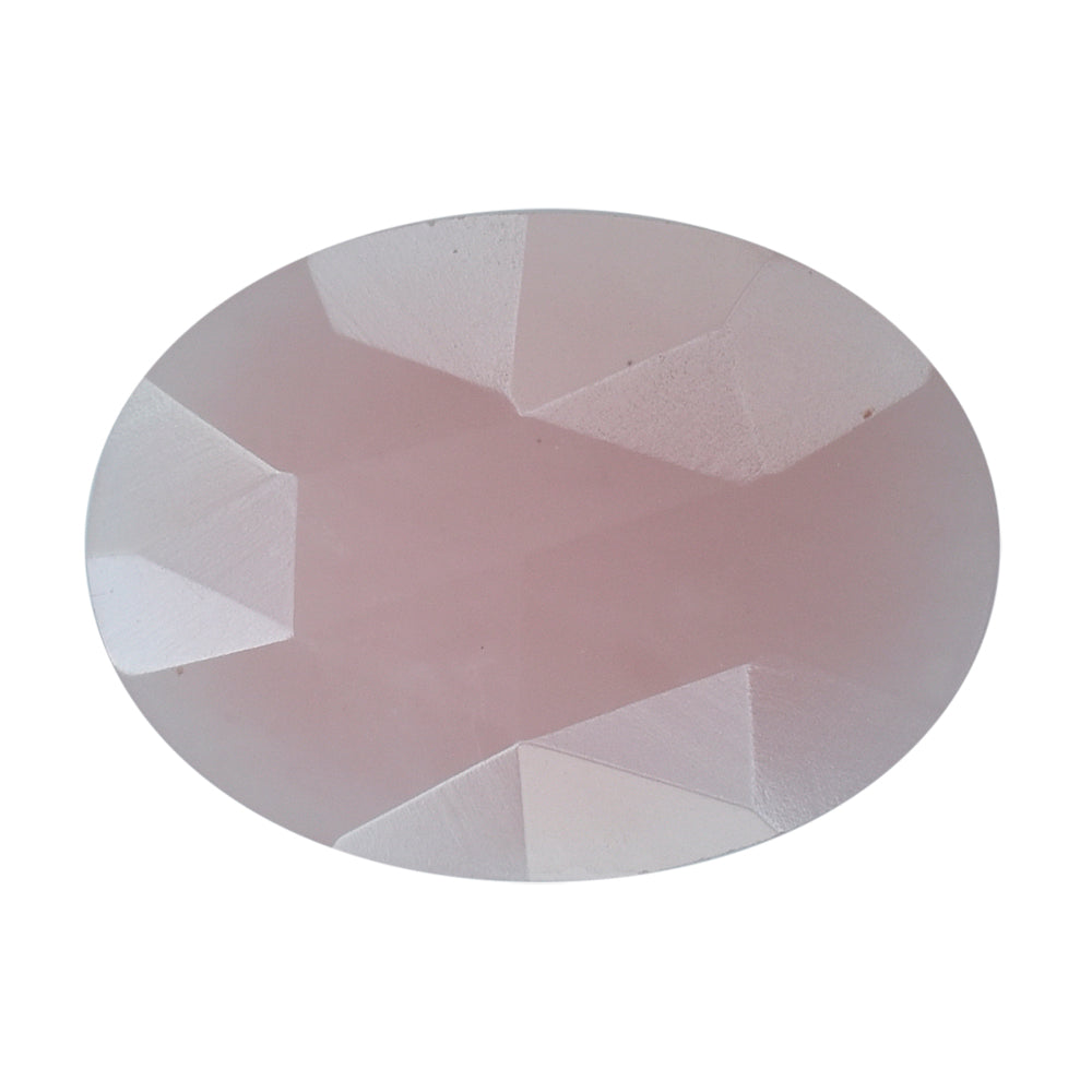 GUAVA QUARTZ ROSE CUT BRIOLETTE OVAL 18X13MM 6.10 Cts.