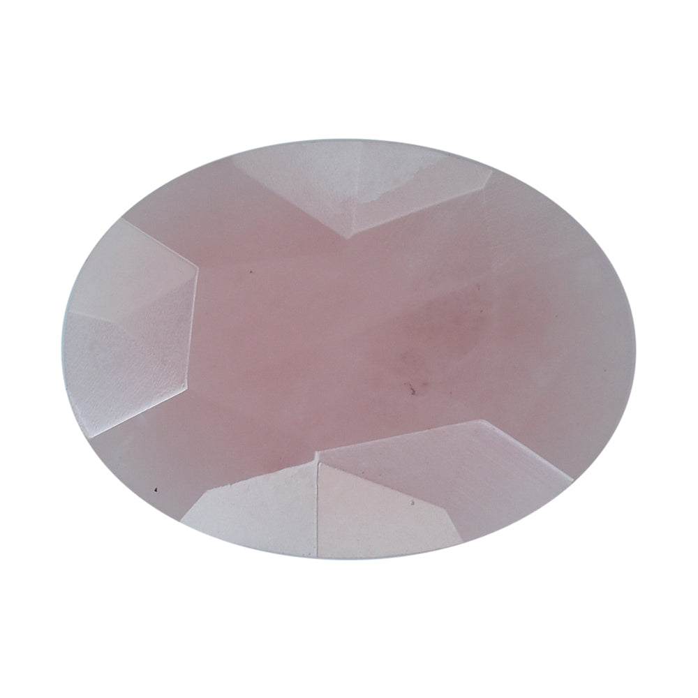 GUAVA QUARTZ ROSE CUT BRIOLETTE OVAL 18X13MM 6.10 Cts.