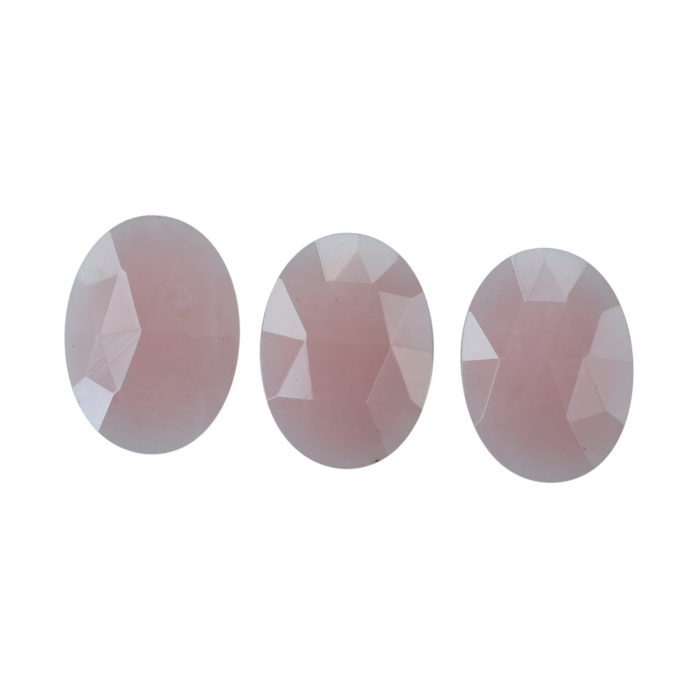 GUAVA QUARTZ ROSE CUT BRIOLETTE OVAL 18X13MM 6.10 Cts.