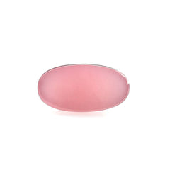 GUAVA QUARTZ CHECKER CUT D SHAPE CAB 12X6MM 3.46 Cts.