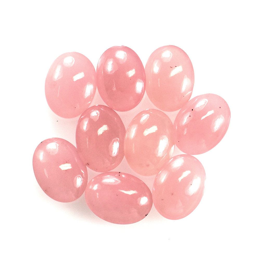 GUAVA QUARTZ PLAIN LENTIL OVAL 8X6MM 1.04 Cts.