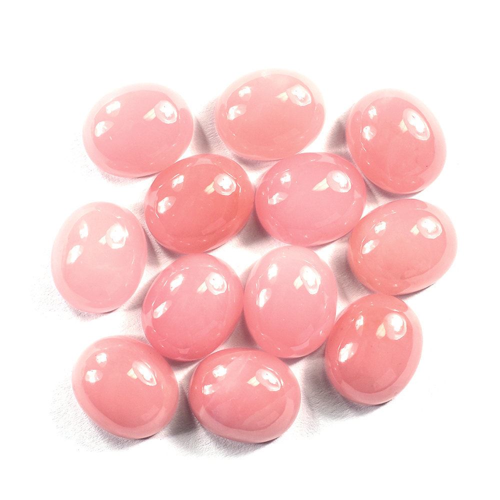 GUAVA QUARTZ PLAIN OVAL CAB 12X10MM 4.74 Cts.