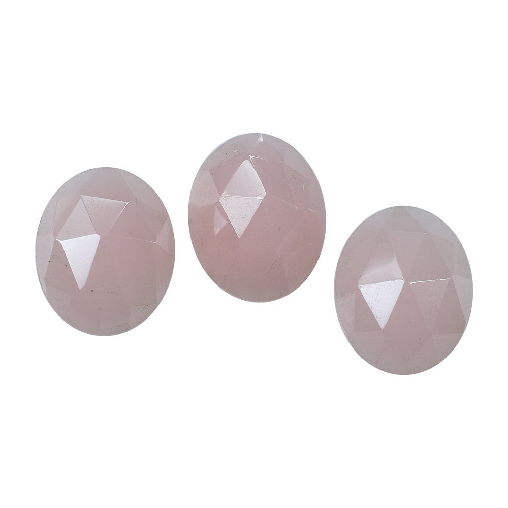 GUAVA QUARTZ ROSE CUT OVAL CAB 10X8MM 2.24 Cts.