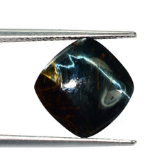 BLUE TIGER EYE CUSHION CAB 12MM 5.21 Cts.