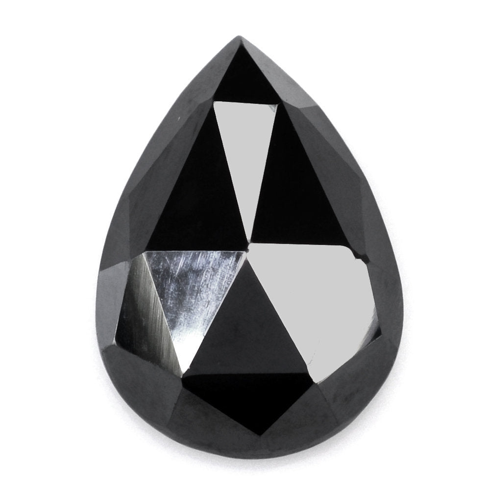 HEMATITE ROSE CUT PEAR CAB 14X10MM 8.63 Cts.