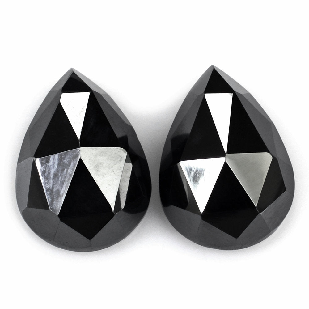 HEMATITE ROSE CUT PEAR CAB 14X10MM 8.63 Cts.
