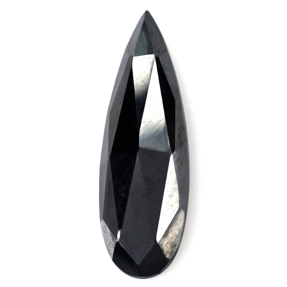 HEMATITE ROSE CUT PEAR CAB 25X8MM 12 Cts.