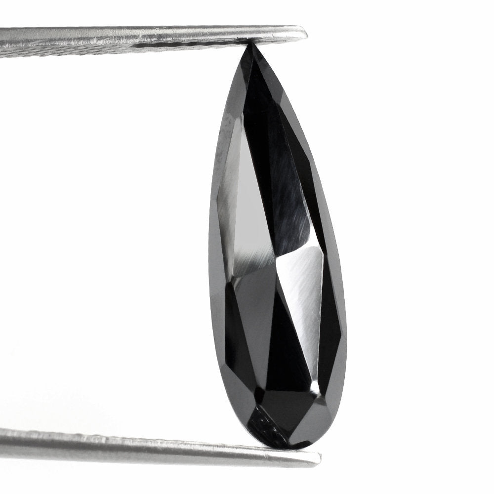 HEMATITE ROSE CUT PEAR CAB 25X8MM 12 Cts.