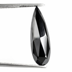 HEMATITE ROSE CUT PEAR CAB 25X8MM 12 Cts.