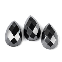 HEMATITE CHECKER PEAR CAB 8X5MM 1.75 Cts.