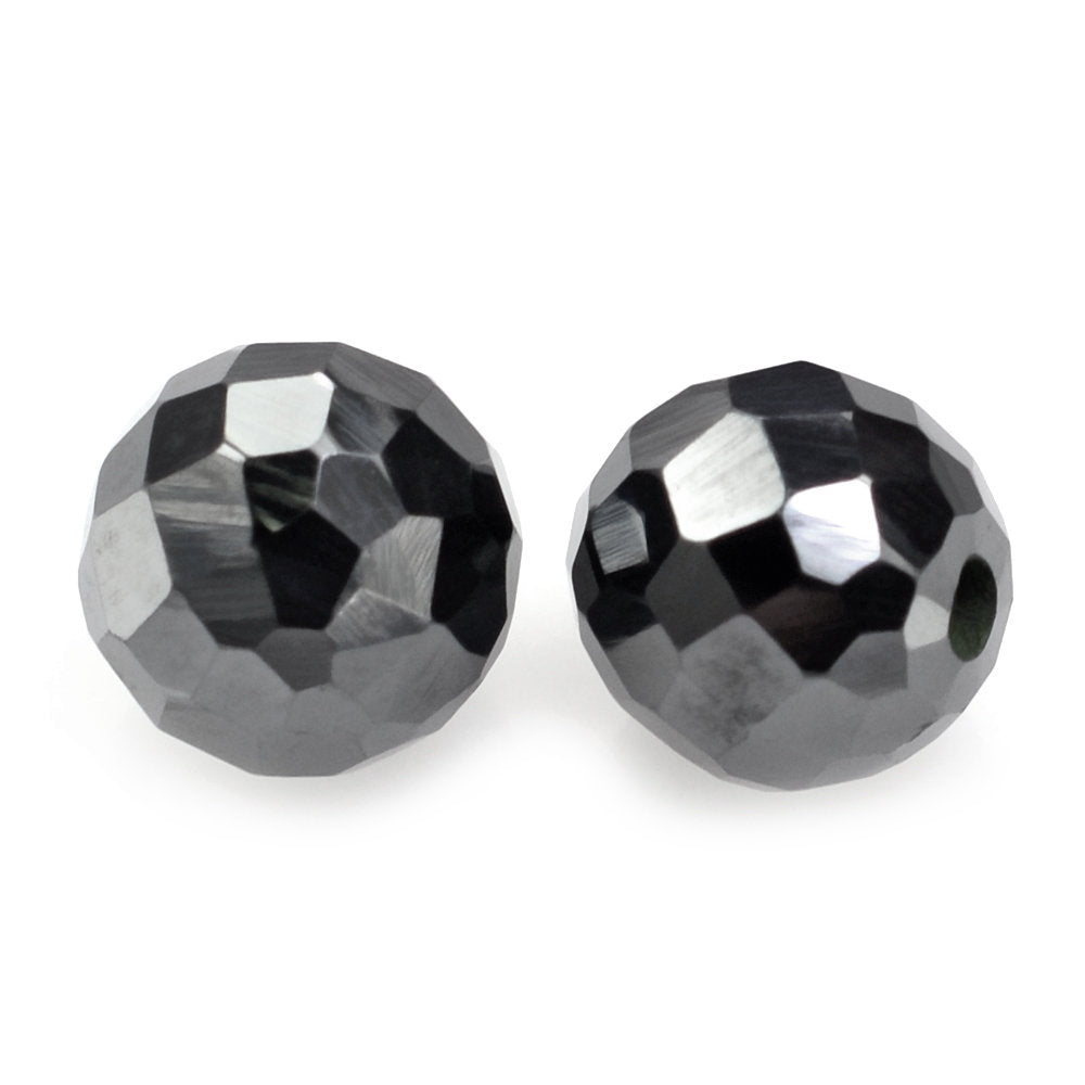 HEMATITE CHECKER CUT BALLS (HALF DRILL 0.80MM) 5MM 1.47 Cts.