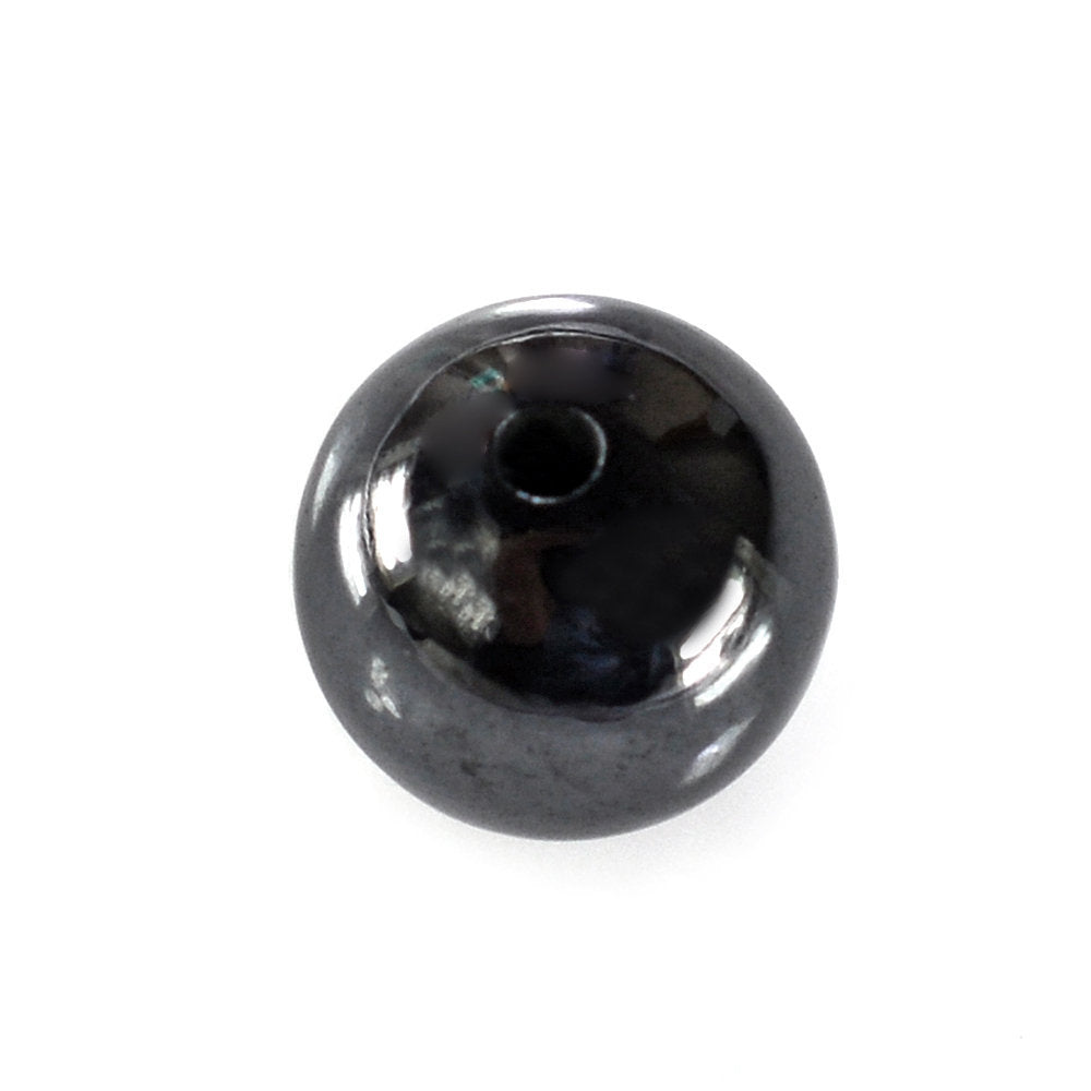 HEMATITE PLAIN BALLS (HALF DRILL 0.80MM) 6MM 2.98 Cts.