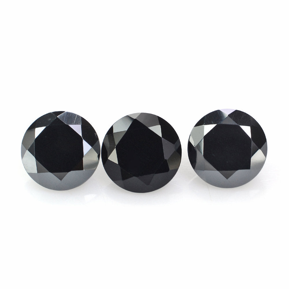 HEMATITE DIAMOND CUT ROUND 8MM 2.88 Cts.