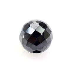 HEMATITE CHECKER FACETED BALLS (HALF DRILL 0.80MM) 5MM 1.47 Cts.