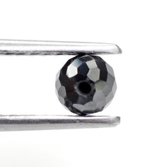 HEMATITE CHECKER FACETED BALLS (HALF DRILL 0.80MM) 5MM 1.47 Cts.