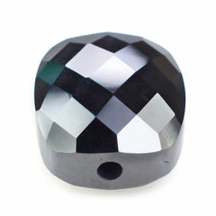 HEMATITE BRIOLETTE CUSHION (FULL DRILL 1.50MM) 12X10MM 10.33 Cts.