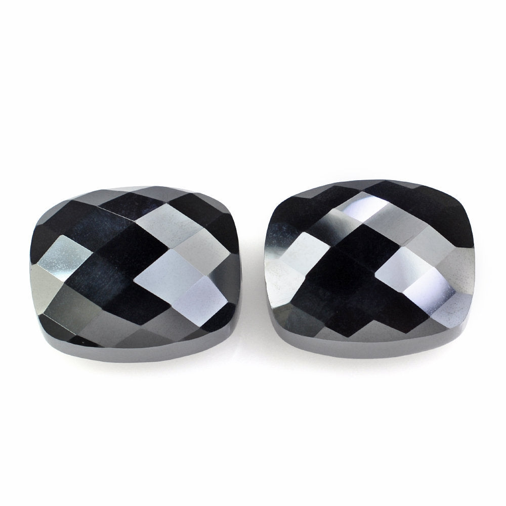 HEMATITE BRIOLETTE CUSHION (FULL DRILL 1.50MM) 12X10MM 10.33 Cts.