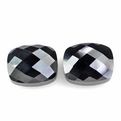 HEMATITE BRIOLETTE CUSHION (FULL DRILL 1.50MM) 12X10MM 10.33 Cts.