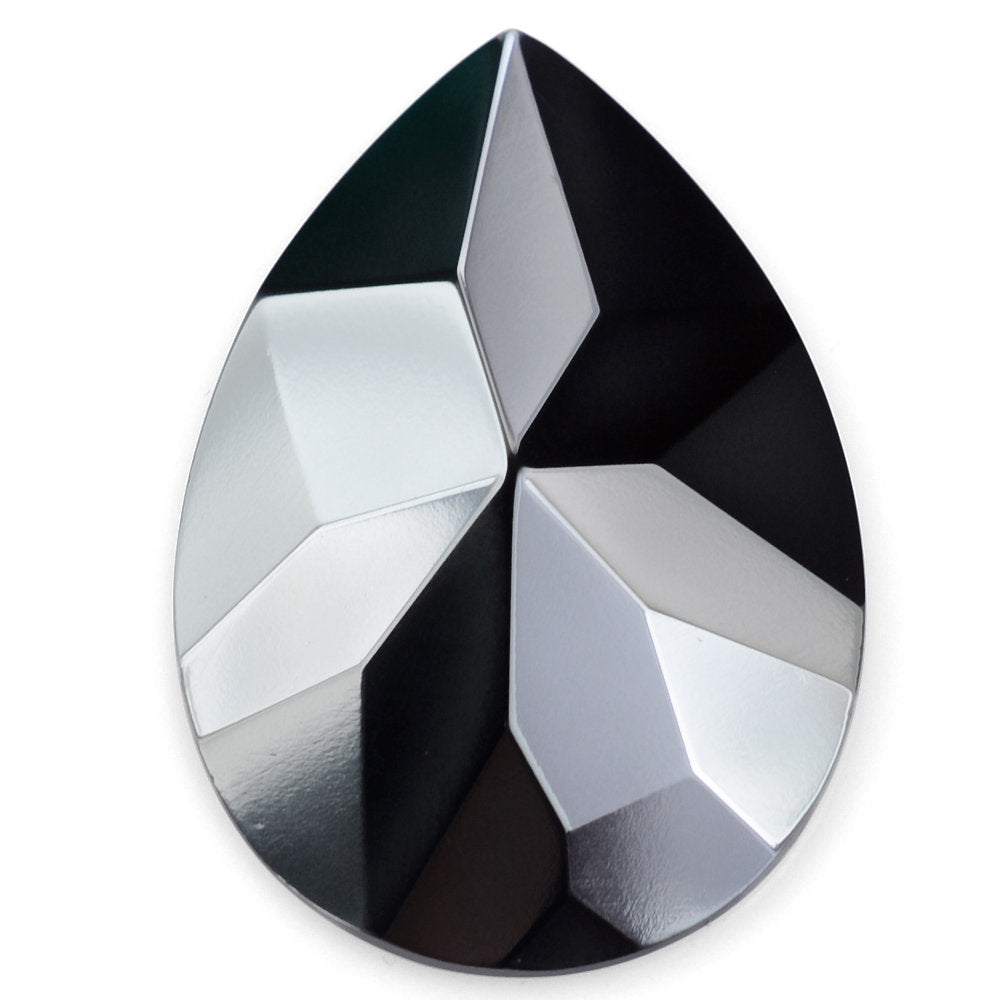 HEAMTITE IRREGULAR CUT PEAR CAB 30X20MM 24.40 Cts.