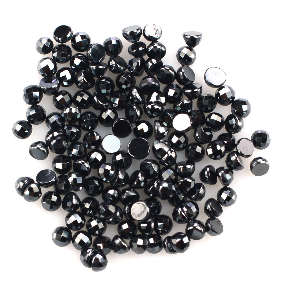 HEMATITE CHECKER ROUND CAB 2MM 0.08 Cts.