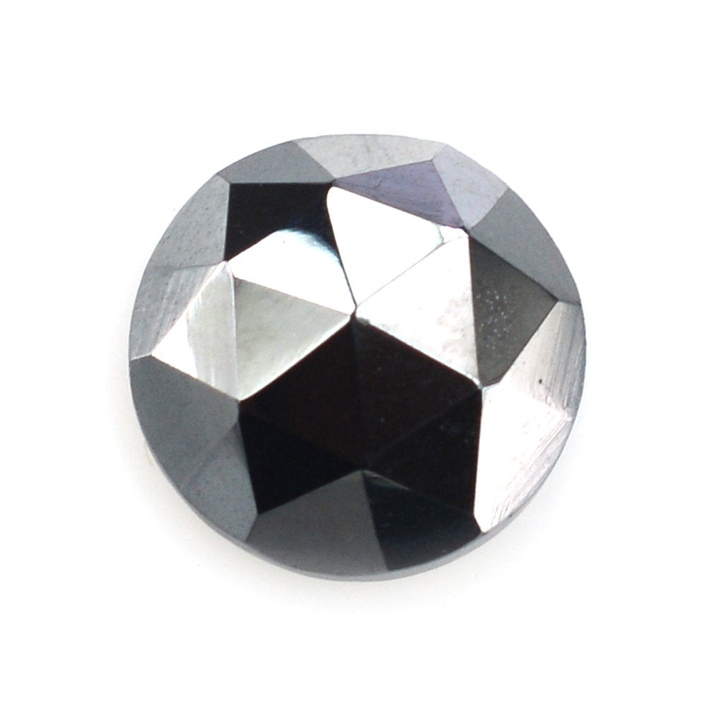 HEMATITE ROSE CUT ROUND CAB 8MM 2.58 Cts.
