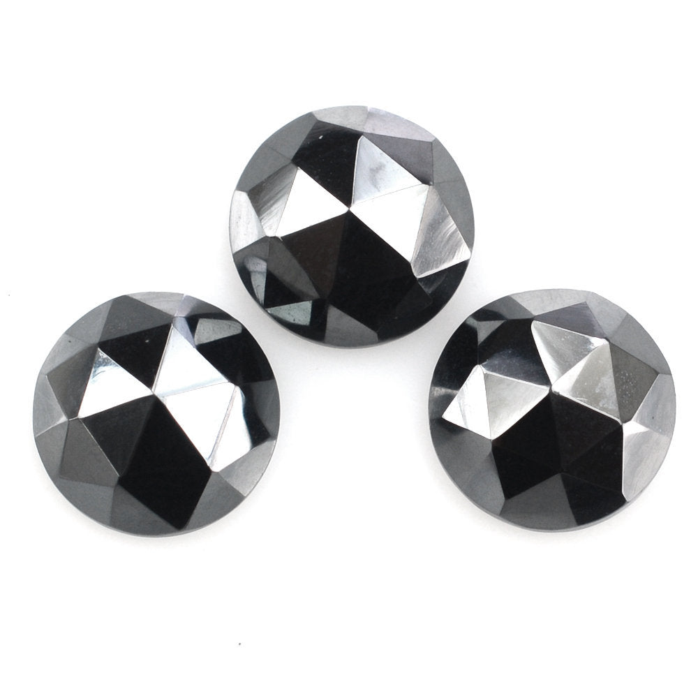 HEMATITE ROSE CUT ROUND CAB 8MM 2.58 Cts.