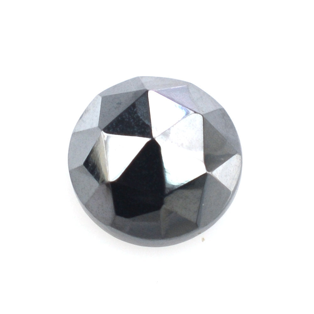 HEMATITE ROSE CUT ROUND CAB 6MM 1.28 Cts.