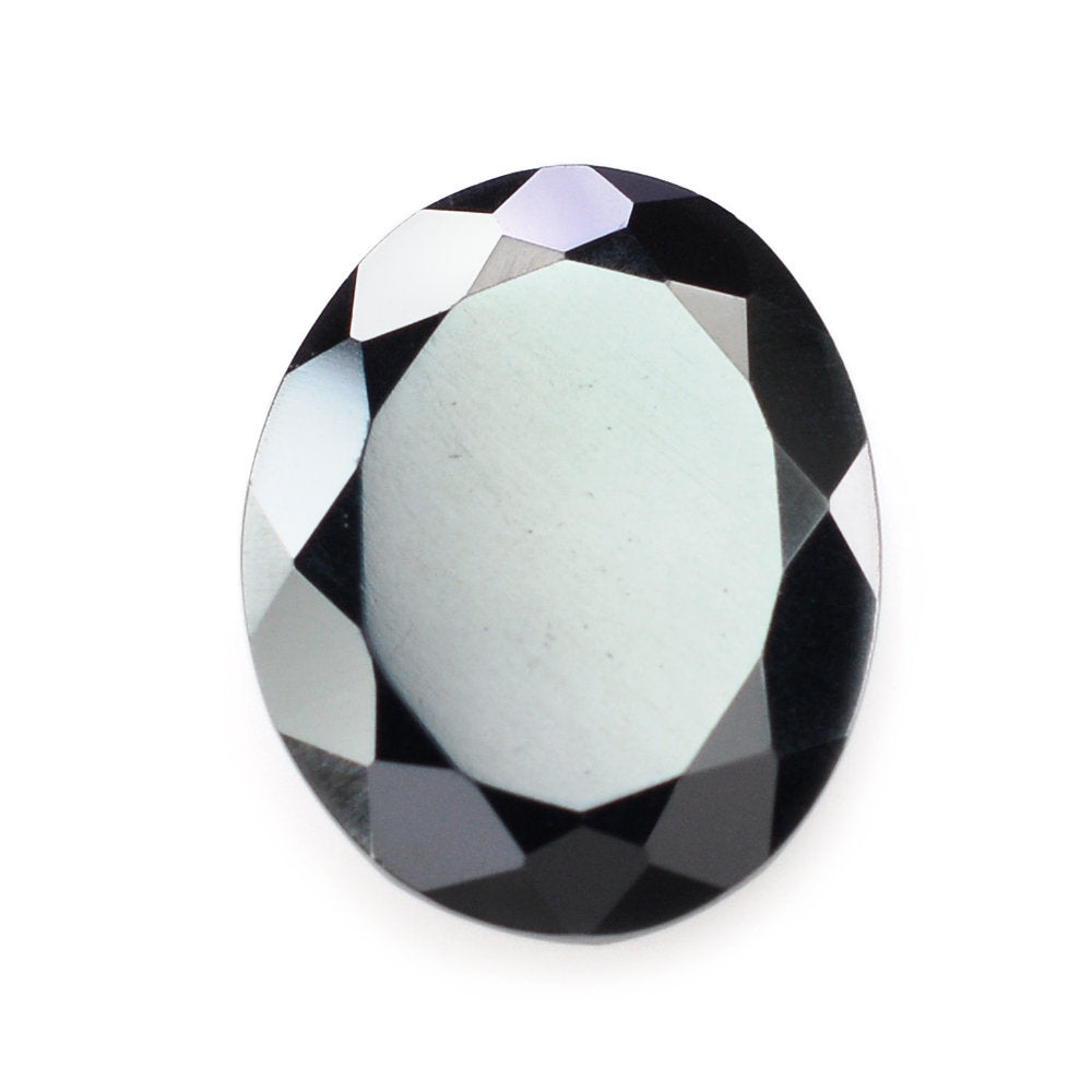 HEMATITE ROSE CUT IRREGULAR OVAL 10X8MM 2.92 Cts.