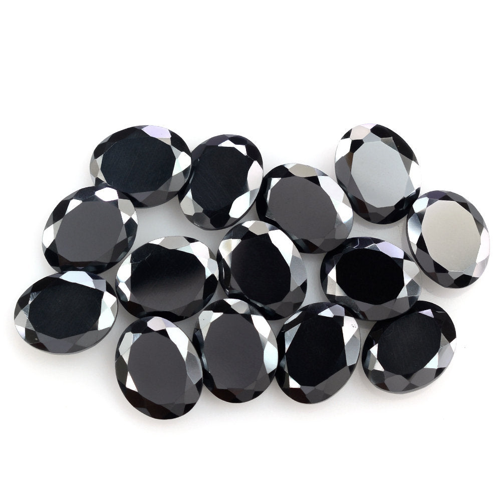 HEMATITE ROSE CUT IRREGULAR OVAL 10X8MM 2.92 Cts.