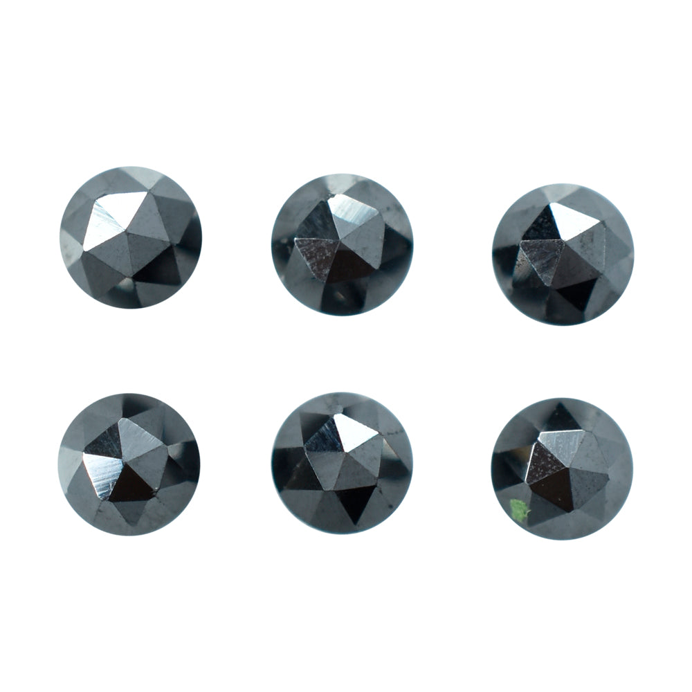 HEMATITE ROSE CUT ROUND CAB 2.50MM (TH. 1.25-1.55MM) 0.12 Cts.