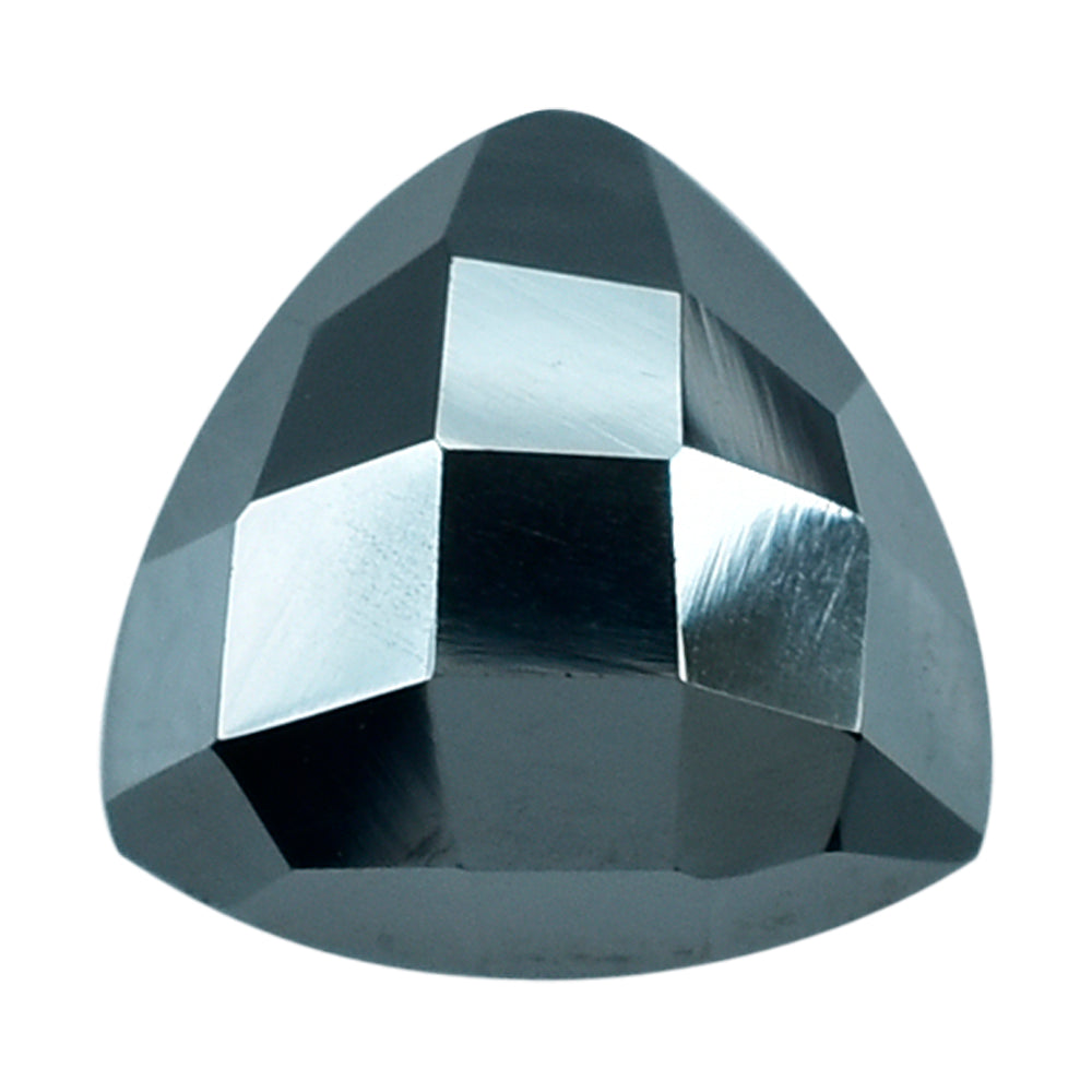 HEMATITE CHECKER CUT TRILLION CAB 10MM 4.50 Cts.