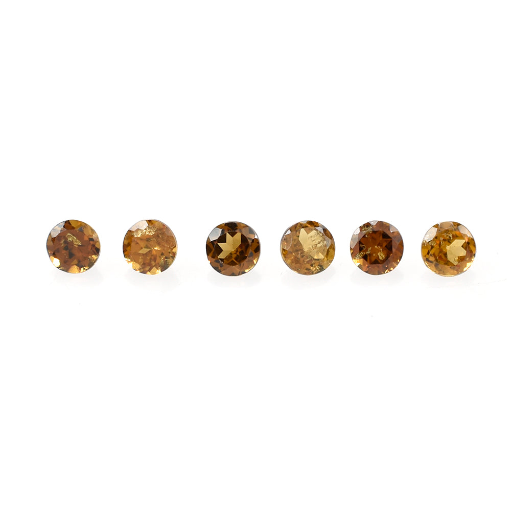 HESSONITE CUT ROUND 3MM 0.13 Cts.