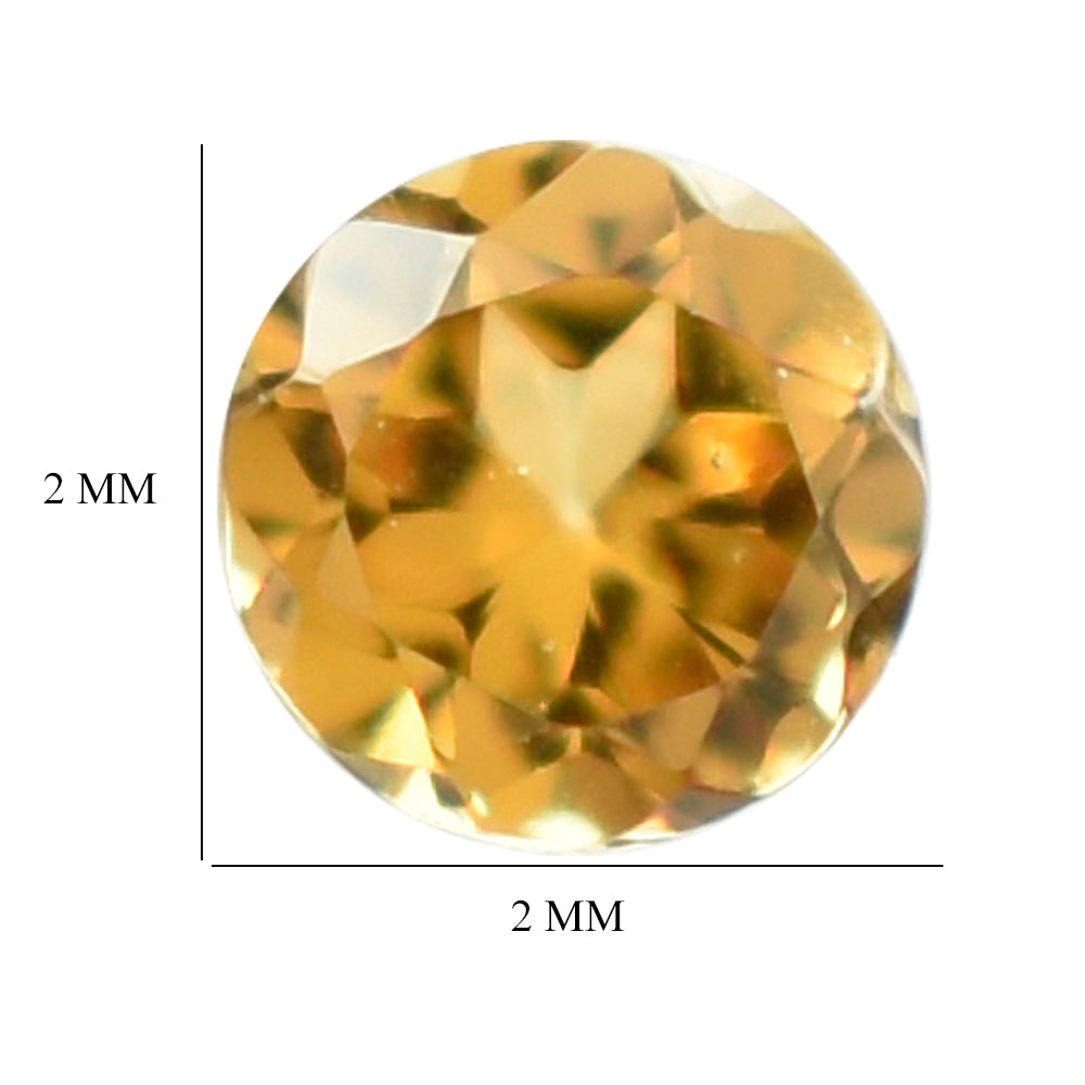 HESSONITE CUT ROUND 2.00MM 0.05 Cts.