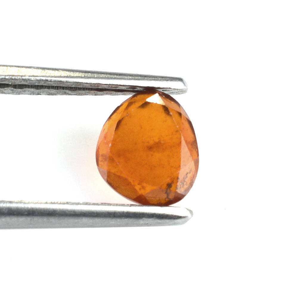 HESSONITE BOTH SIDE TABLE CUT TRILLIONISH 7X6MM 1.29 Cts.