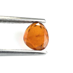 HESSONITE BOTH SIDE TABLE CUT TRILLIONISH 7X6MM 1.29 Cts.