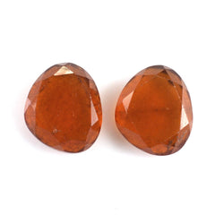 HESSONITE BOTH SIDE TABLE CUT TRILLIONISH 7X6MM 1.29 Cts.