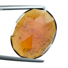 HESSONITE ROSE CUT BRIOLETTE OVAL 24X19MM 18.80 Cts.