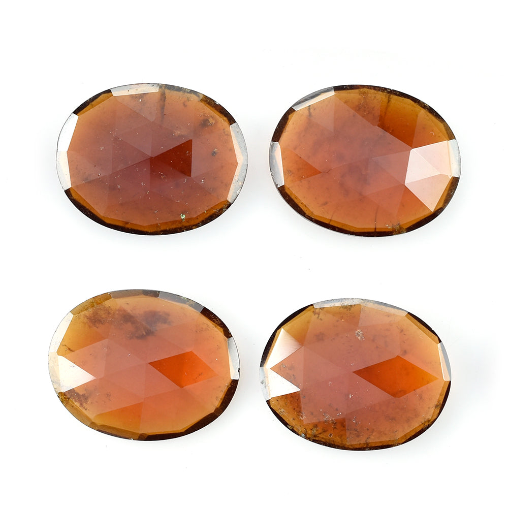 HESSONITE ROSE CUT BRIOLETTE OVAL 24X19MM 18.80 Cts.