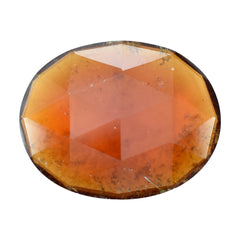 HESSONITE ROSE CUT BRIOLETTE OVAL 24X19MM 18.80 Cts.