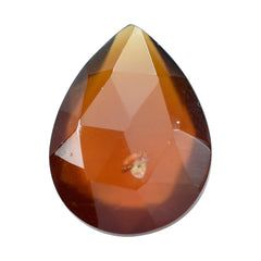 HESSONITE ROSE CUT BRIOLETTE PEAR 12X9MM 3.57 Cts.