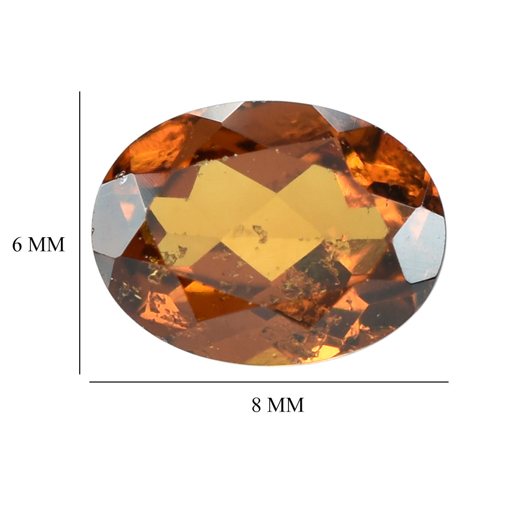 HESSONITE CUT OVAL 8X6MM 1.51 Cts.