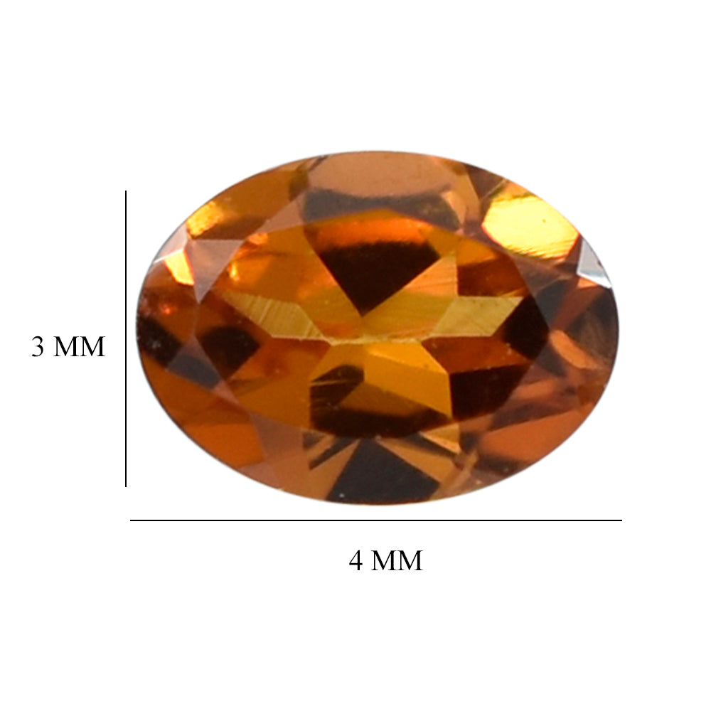 HESSONITE CUT OVAL 4X3MM 0.23 Cts.