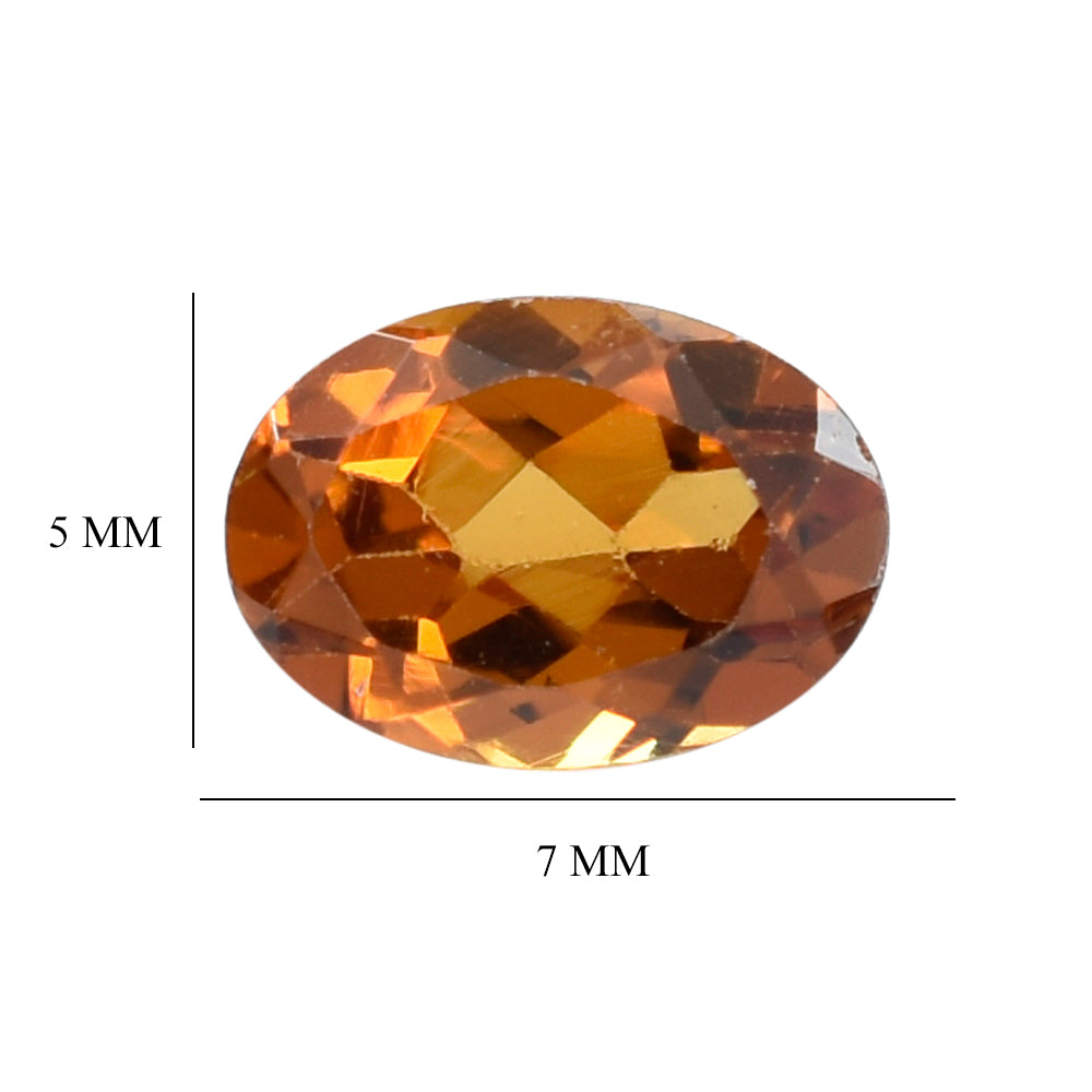 HESSONITE CUT OVAL 7X5MM 0.86 Cts.