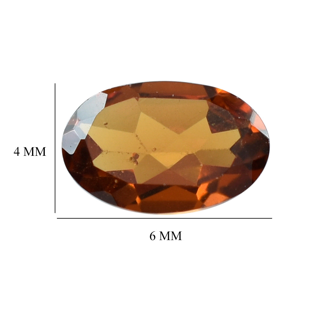 HESSONITE CUT OVAL 6X4MM 0.61 Cts.